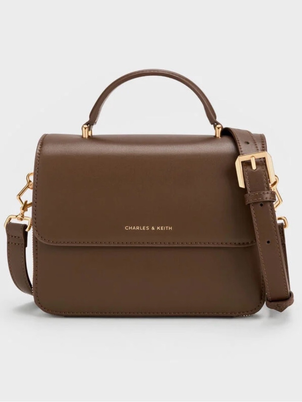 Charles & Keith Octavia Front Flap Top Handle Bag